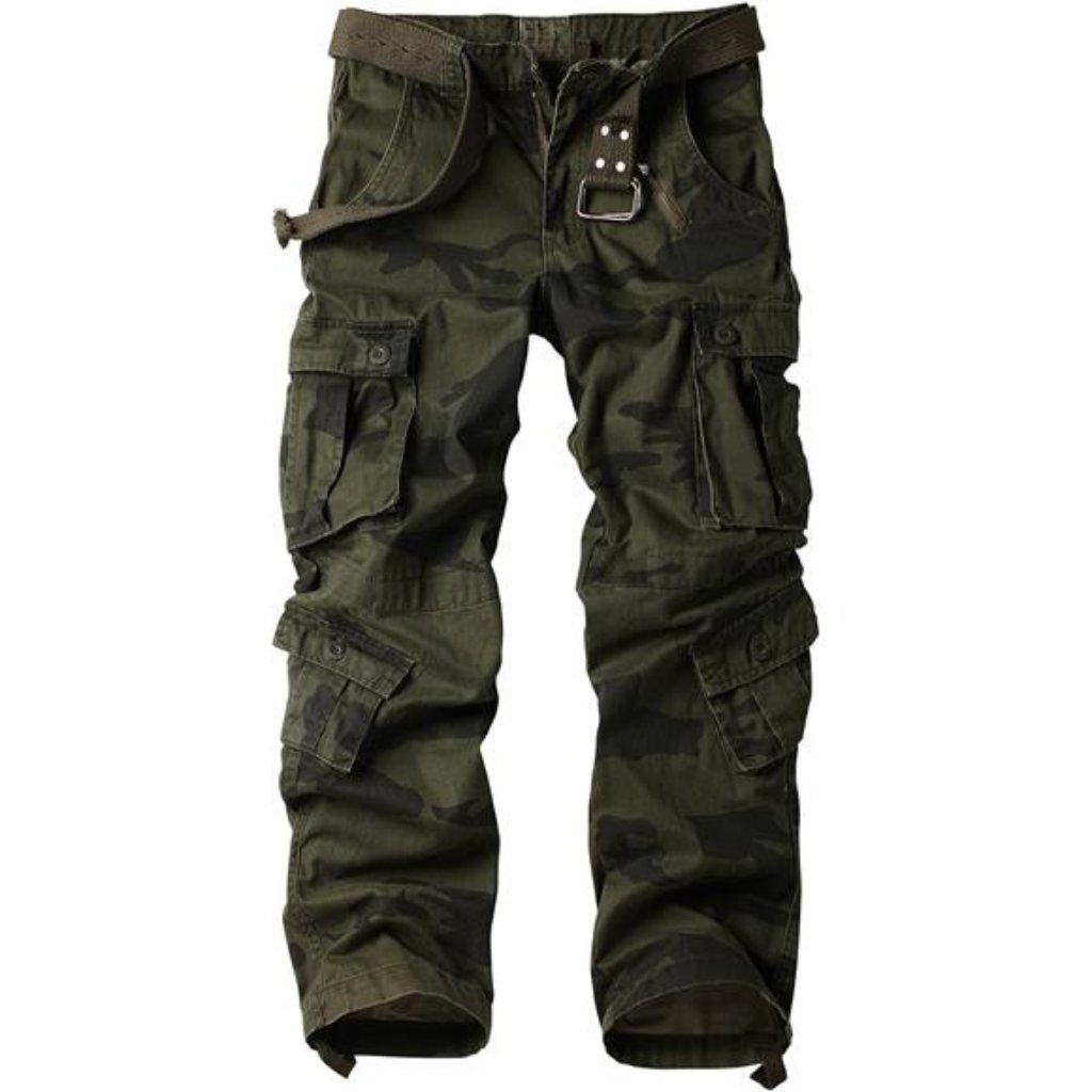 Men's Casual Cargo Pants Military Army Camo Pants Combat Work Pants